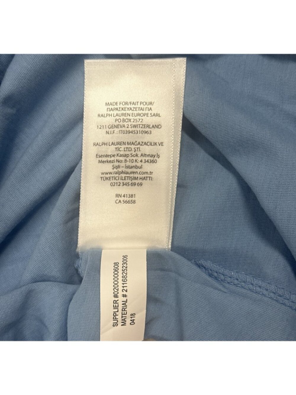 Polo Ralph Lauren Womens XS Light Blue V Neck T Shirt Classic Fit Cotton Tee - Picture 4 of 6